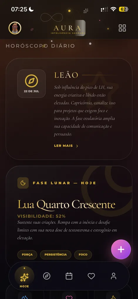 Tela real do Aura — Horóscopo Do Ciclo